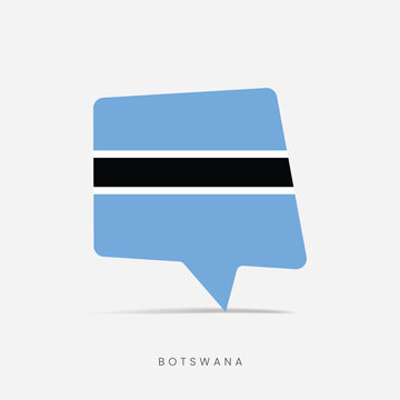 Botswana flag bubble chat icon