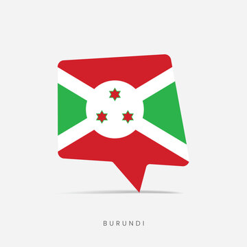 Burundi flag bubble chat icon