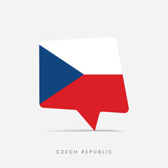 Czech Republic flag bubble chat icon