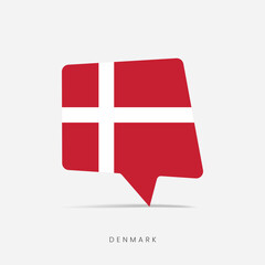 Denmark flag bubble chat icon