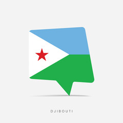 Djibouti flag bubble chat icon