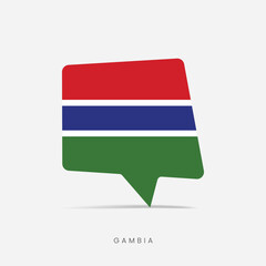 Gambia flag bubble chat icon