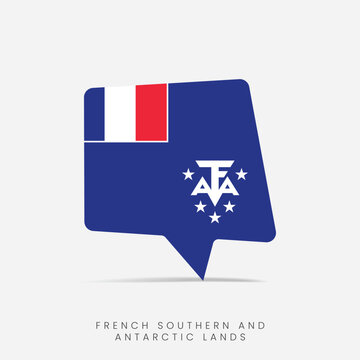 French Southern and Antarctic Lands flag bubble chat icon