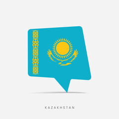 Kazakhstan flag bubble chat icon