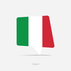 Italy flag bubble chat icon