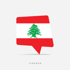 Lebanon flag bubble chat icon
