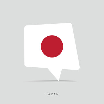 Japan flag bubble chat icon