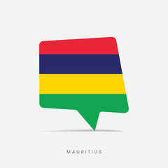 Mauritius flag bubble chat icon