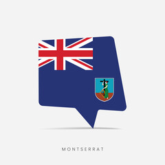 Montserrat flag bubble chat icon