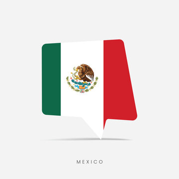 Mexico flag bubble chat icon