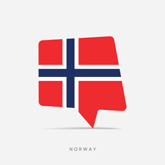 Norway flag bubble chat icon