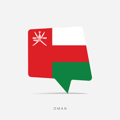 Oman flag bubble chat icon