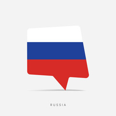 Russia flag bubble chat icon