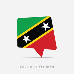 Saint Kitts & Nevis flag bubble chat icon