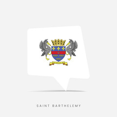 Saint Barthelemy flag bubble chat icon