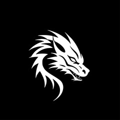 Dragon | Minimalist and Simple Silhouette - Vector illustration