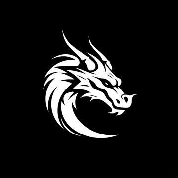 Dragon - Minimalist and Flat Logo - Vector illustration