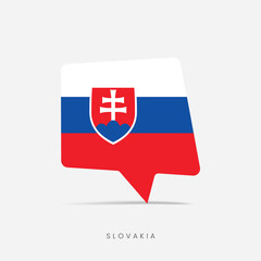 Slovakia flag bubble chat icon