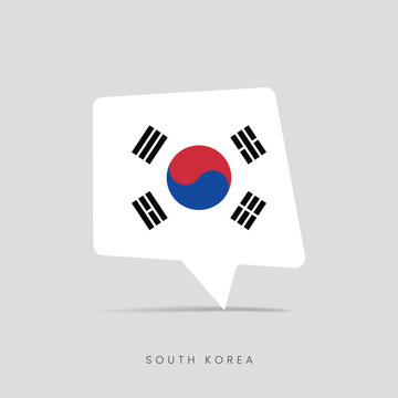 South Korea flag bubble chat icon