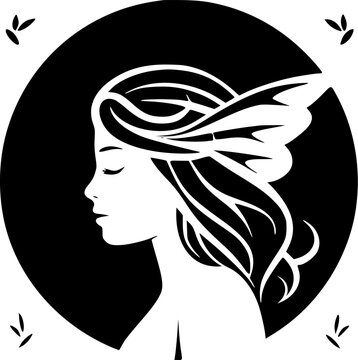 Fairy | Black and White Vector illustration