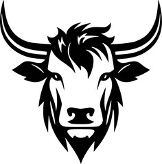 Highland Cow - High Quality Vector Logo - Vector illustration ideal for T-shirt graphic