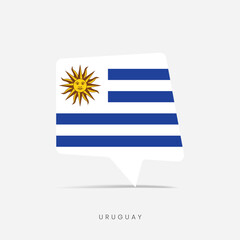 Uruguay flag bubble chat icon