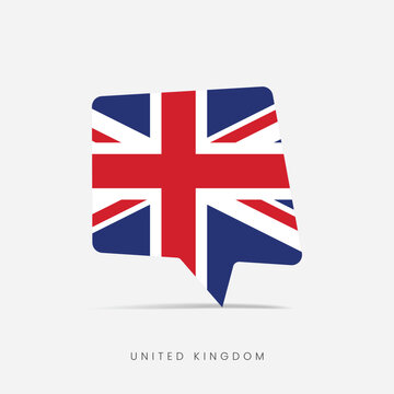 United Kingdom flag bubble chat icon