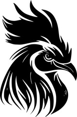 Fototapeta premium Rooster | Black and White Vector illustration