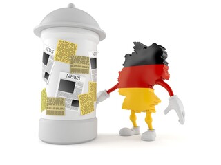 German character with advertising column