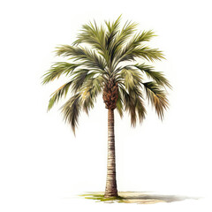 palm tree isolated on white