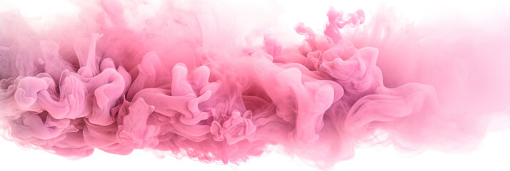  abstract pink smoke colorful banner gradient pastel color on white background, generative ai.