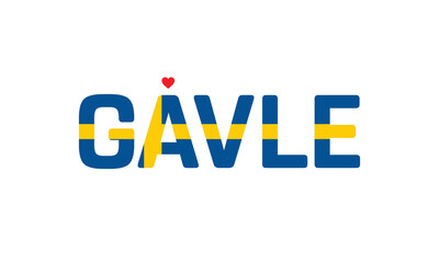 I love Gavle, Typographic Design, City of Sweden, Love Gavle, Gavle, Gavle Vector, Love, Vector, Flag of Sweden, I love Sweden