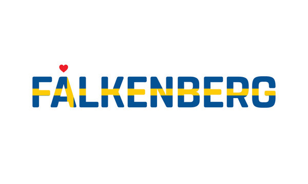I love Falkenberg, Typographic Design, City of Sweden, Love Falkenberg, Falkenberg, Falkenberg Vector, Love, Vector, Flag of Sweden, I love Sweden