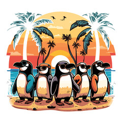 Tropical Penguins: A Colorful Hawaiian Adventure