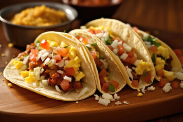 Mexican Breakfast tacos - ai generated