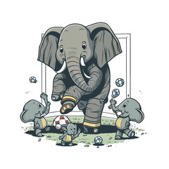Elephant Soccer Showdown: A Playful Game with Unforgettable Moments
