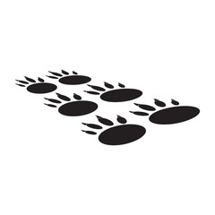 tiger footprint icon vector design template