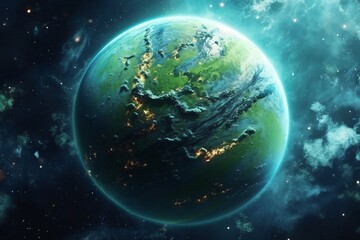 Obraz na płótnie Canvas Planet in the universe