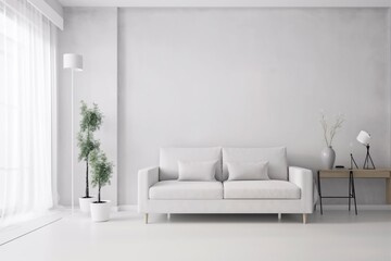 Fototapeta na wymiar interior background lifestyle living couch grey home loft carpet luxury pillow apartment cushion. Generative AI.