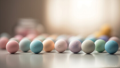 Vibrant colored animal eggs symbolize springtime celebration and nature creativity generated by AI