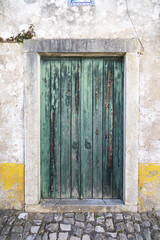 old door in a stone wall
