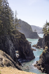 rocky coast in the morning