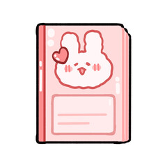 notebook or notepad in closed and open position.