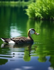 Obraz premium duck on the lake