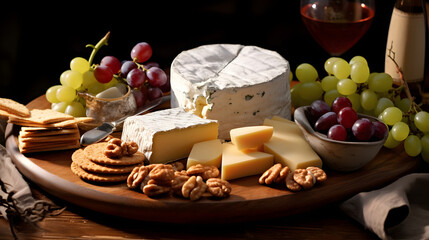 Prato de queijos artesanais variados