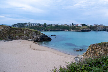 Obraz premium Tapia de Casariego, Asturias, Spain. Beach of Murallon or Maleguas. Cantabrian Sea coast.