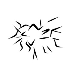 cracked glass pattern element