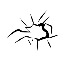 cracked glass pattern element