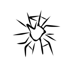 cracked glass pattern element