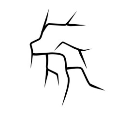 cracked glass pattern element